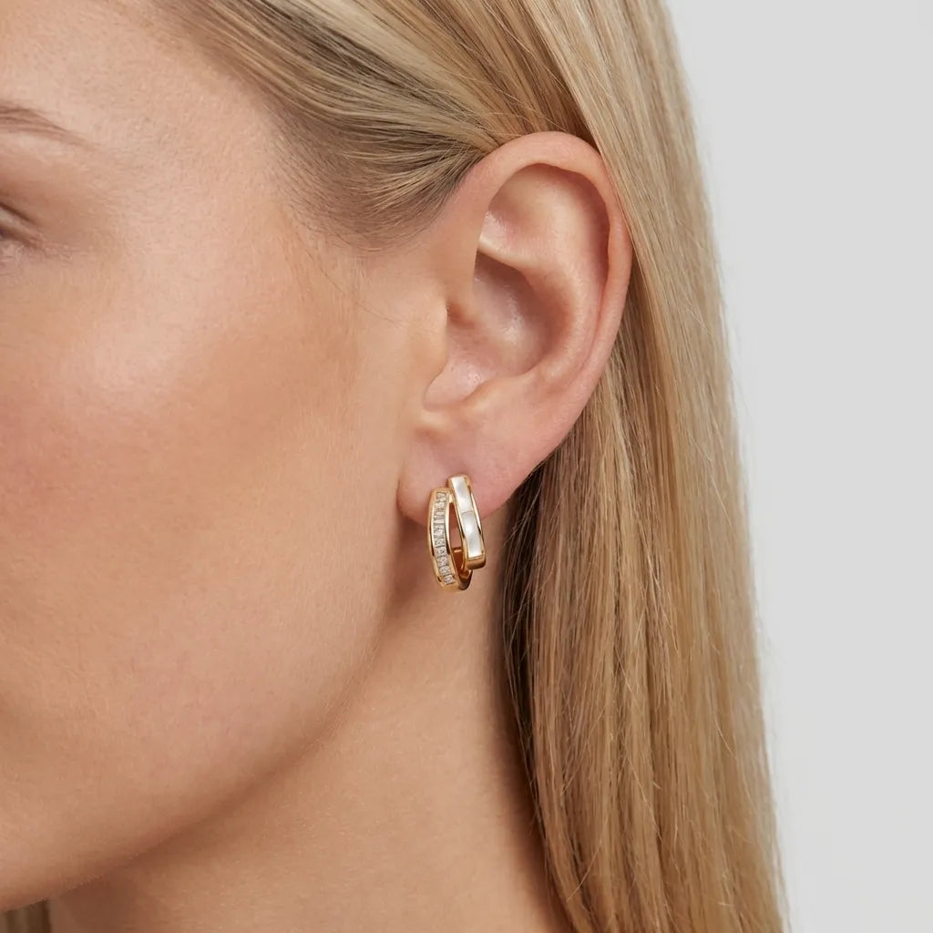 Olivia Pearl & Crystal Earrings