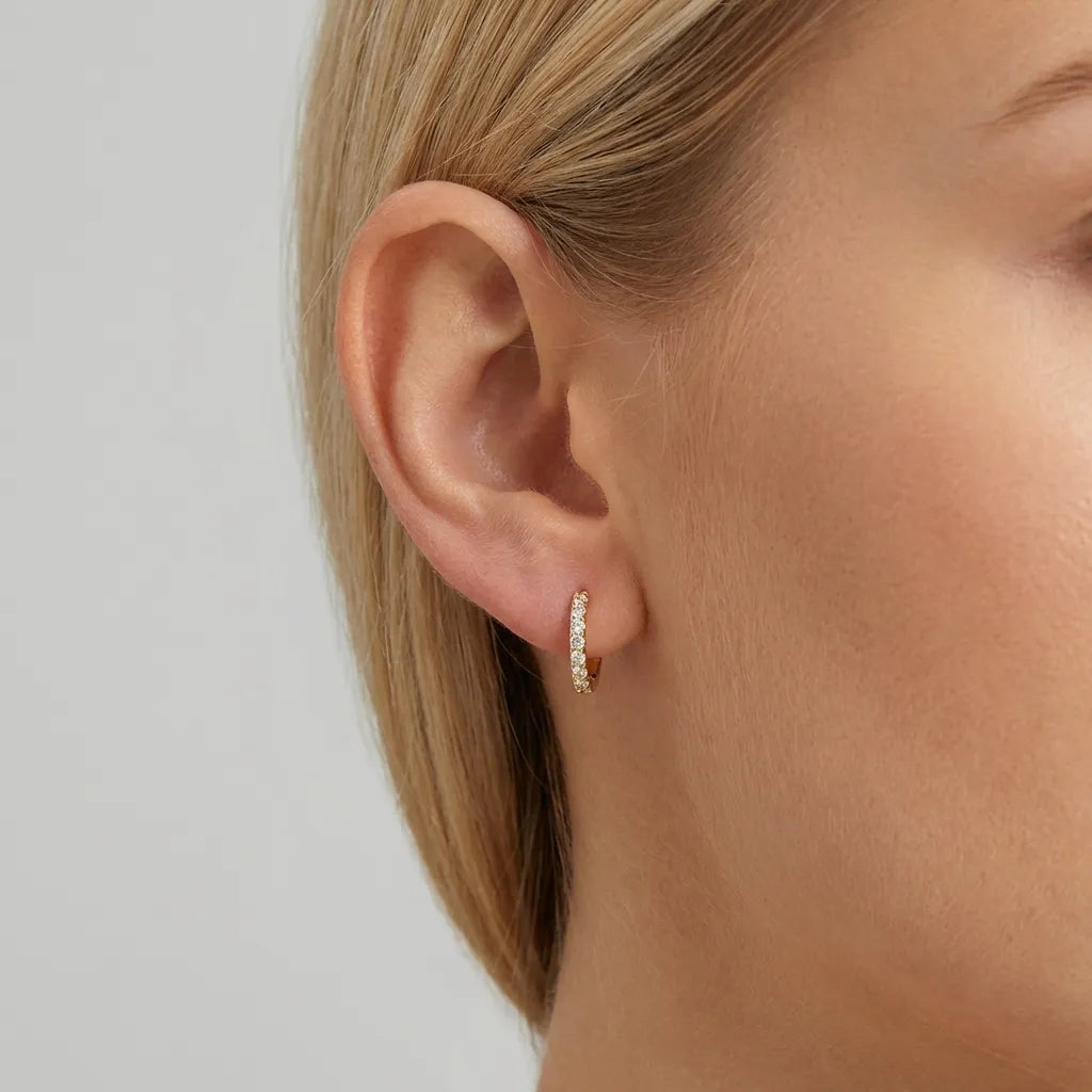 Alexandria Crystal Huggie Earrings