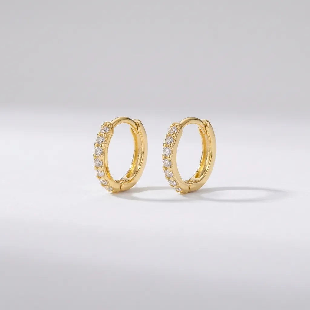 Alexandria Crystal Huggie Earrings