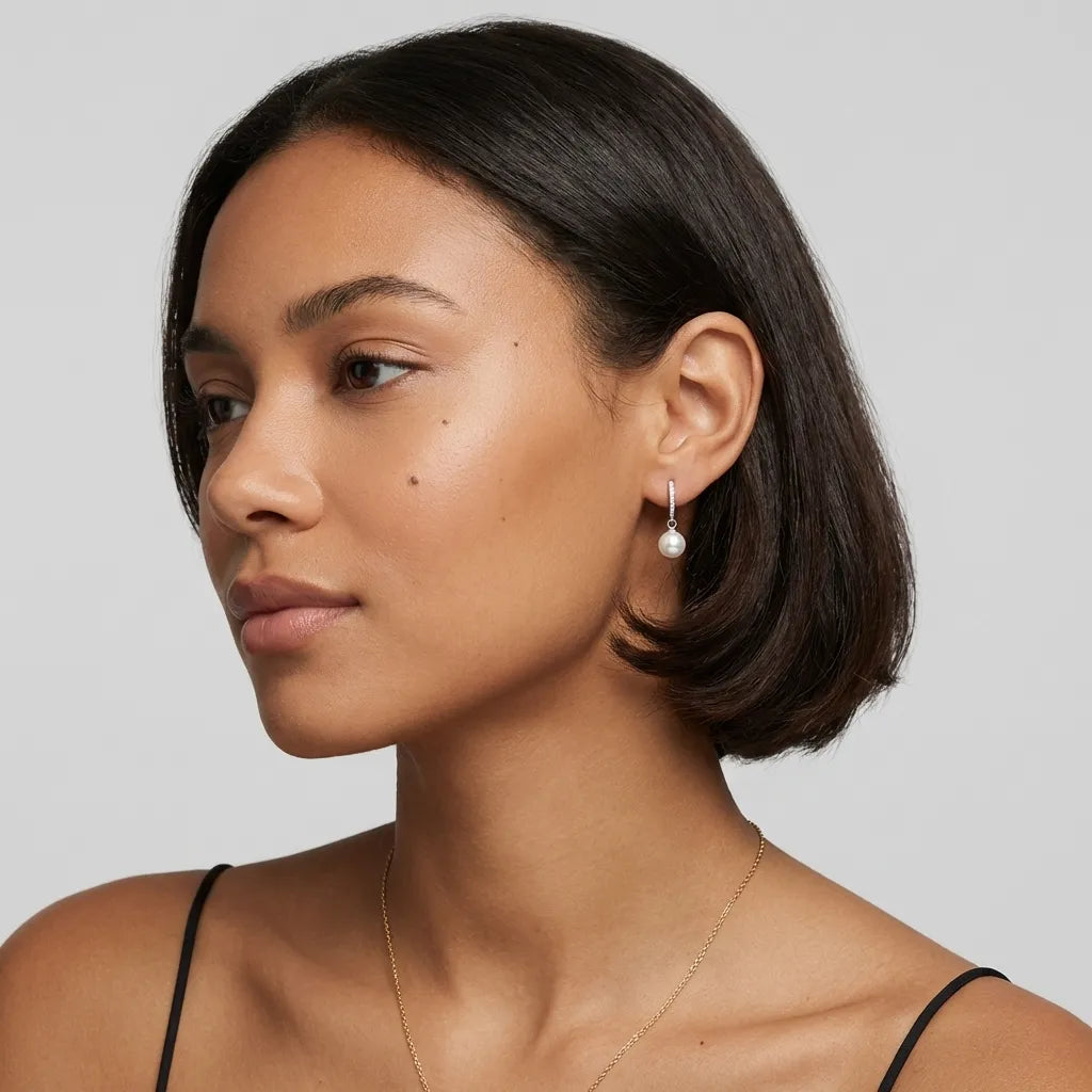 Anaïs Pavé Pearl Earrings