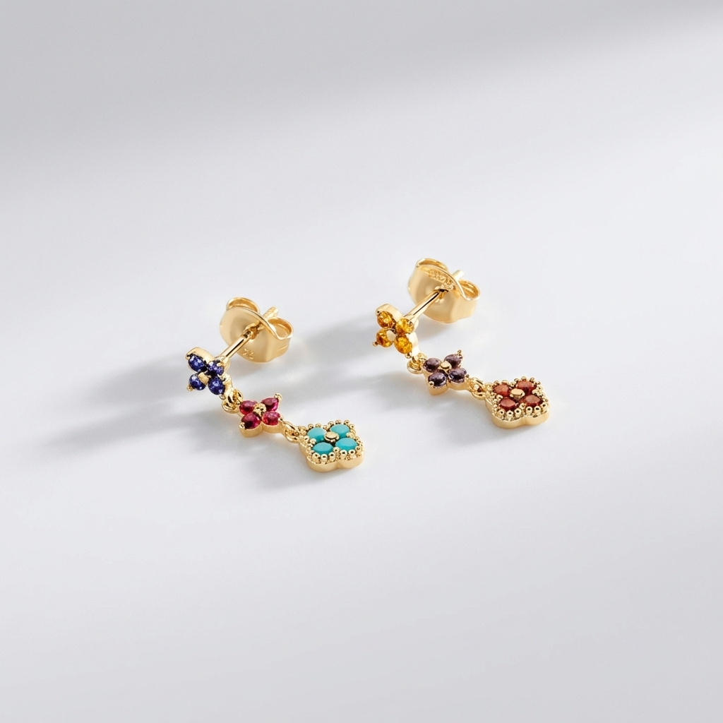 Mia Glimmer Cluster Earrings