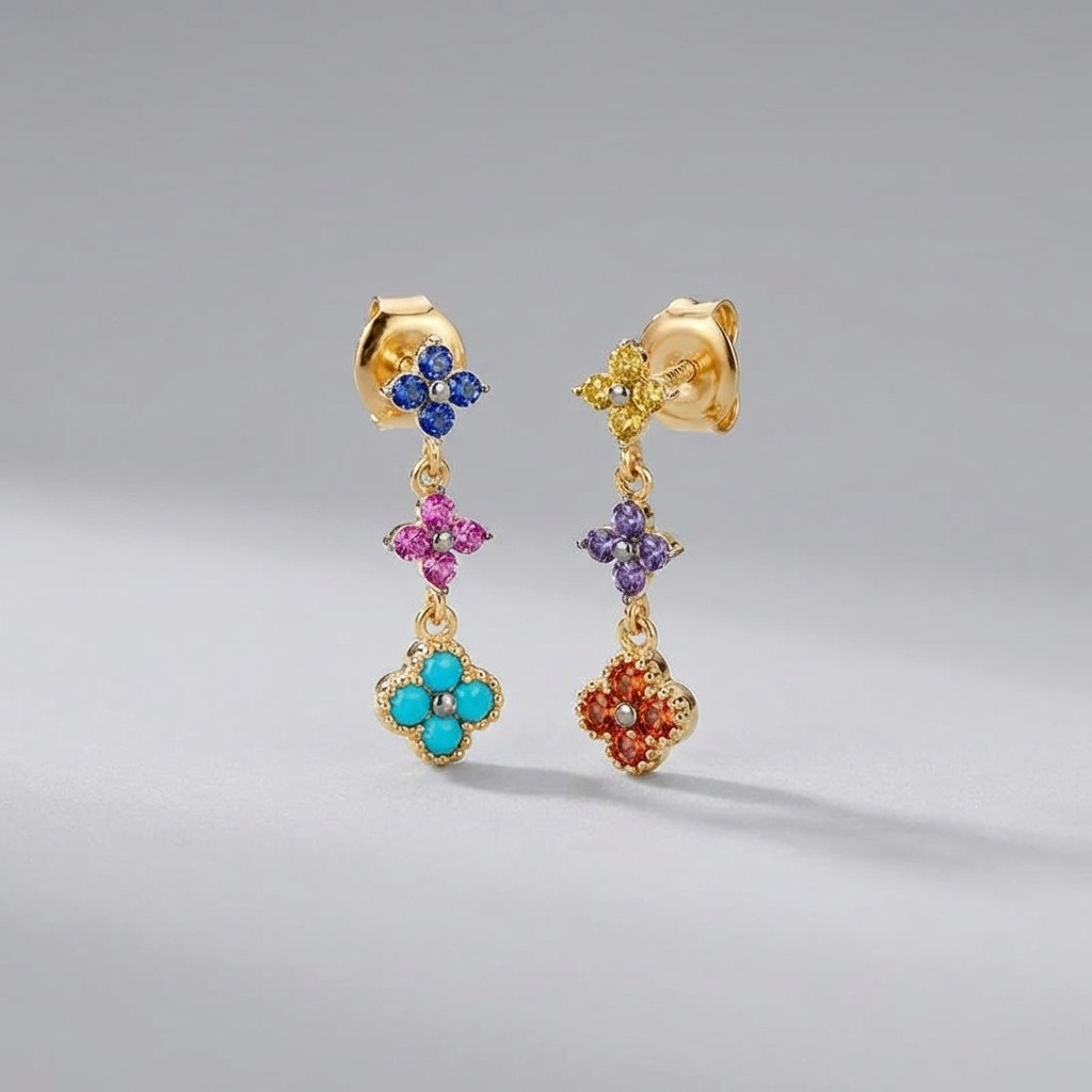 Mia Glimmer Cluster Earrings