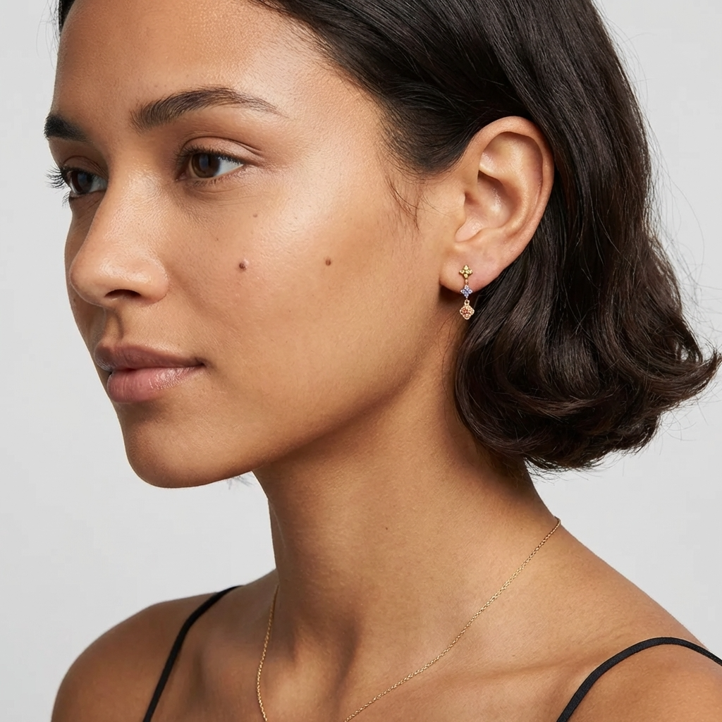 Mia Glimmer Cluster Earrings