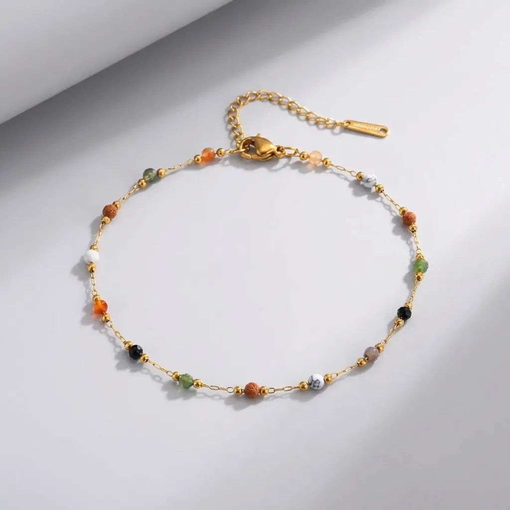 Aurélie Color Bead Anklet