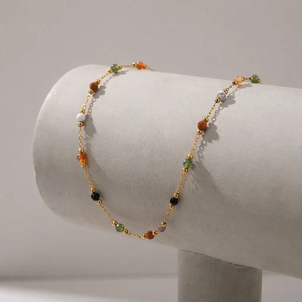 Aurélie Color Bead Anklet
