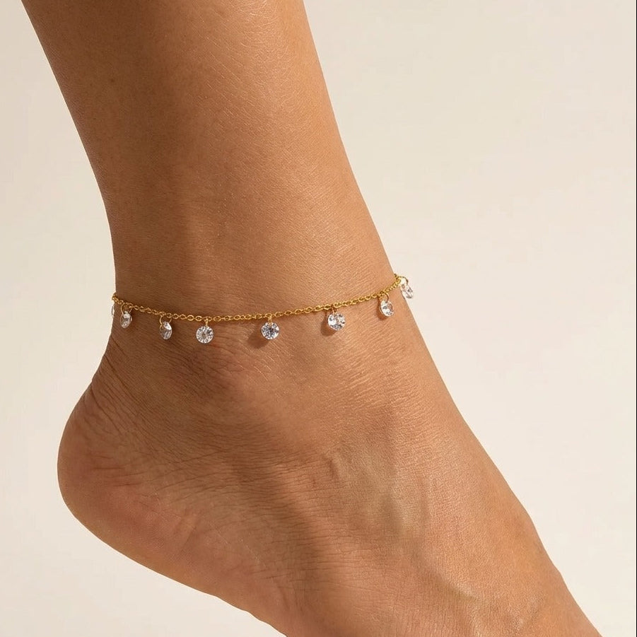 Élise Sparkle Charms Anklet