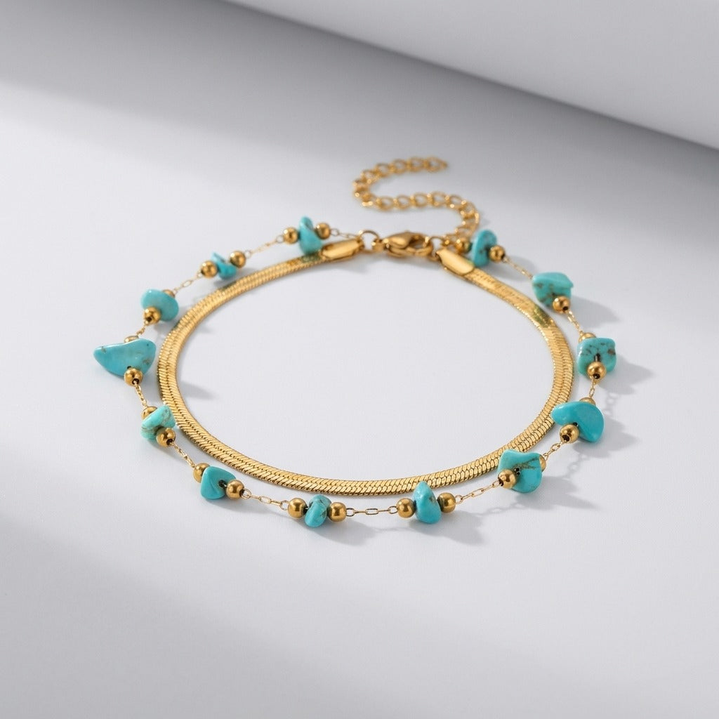 Chiara Mare Turquoise Anklet