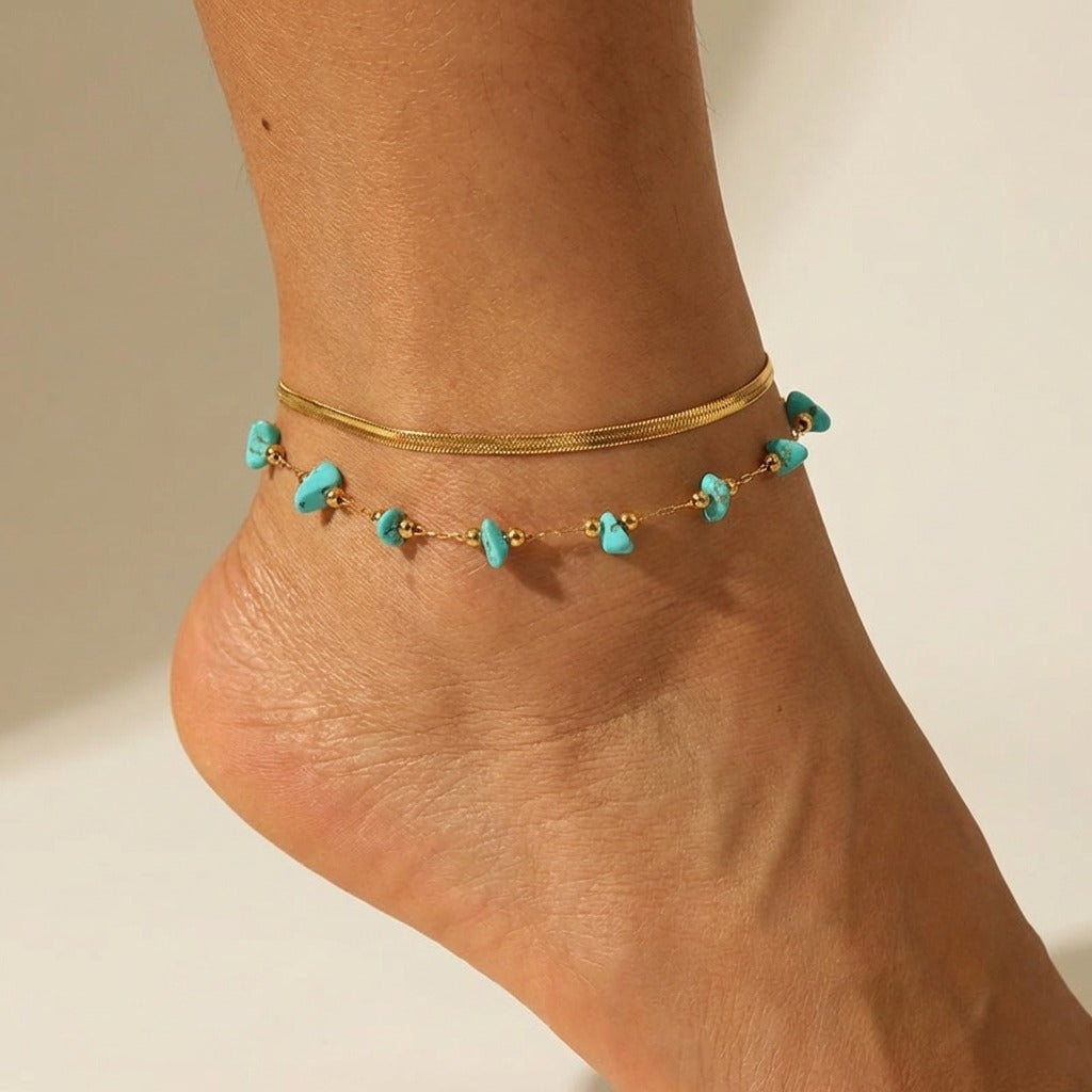 Chiara Mare Turquoise Anklet