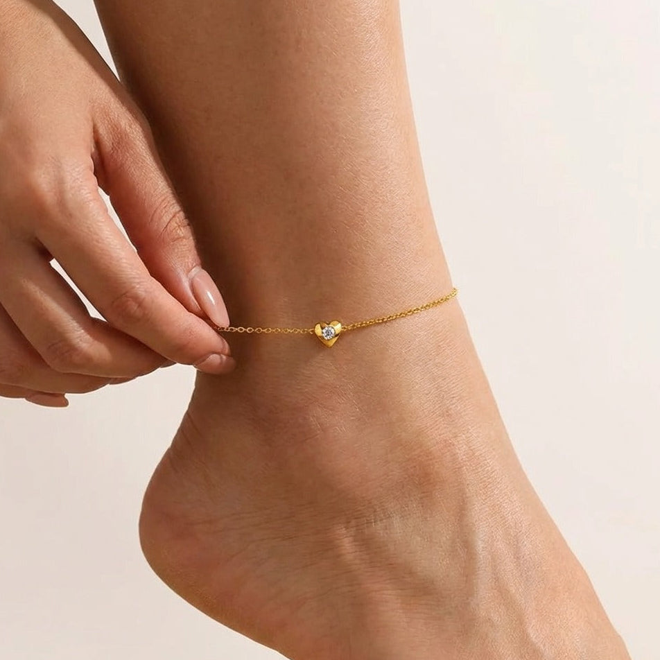 Emma Heart Anklet