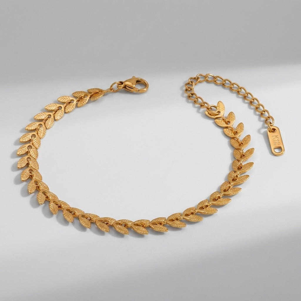 Madeline Leaf Chain Anklet