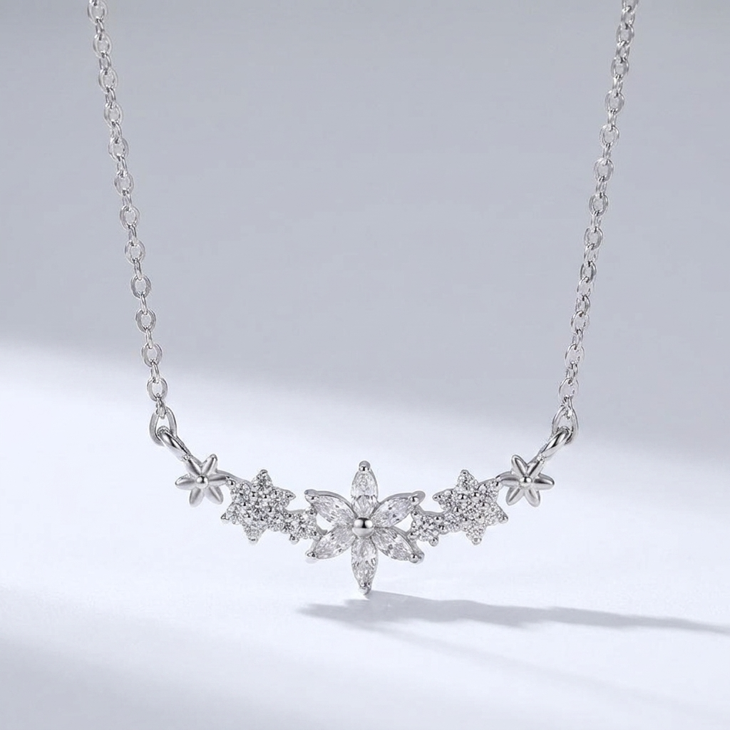 Camille Floral Sparkle Necklace