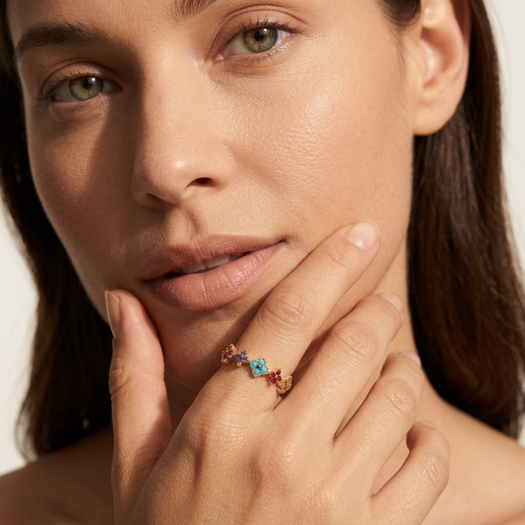 Mia Crystal Cluster Ring