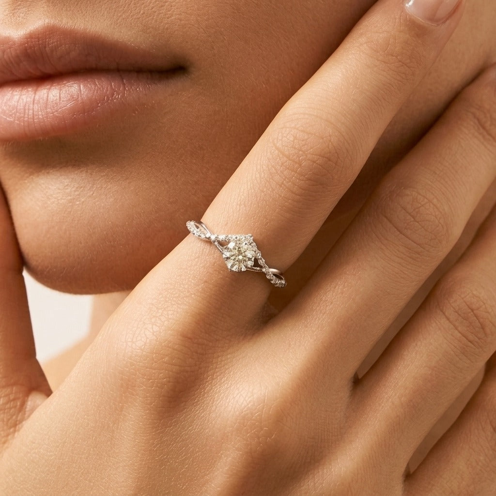 Vivienne Crystal Silver Ring