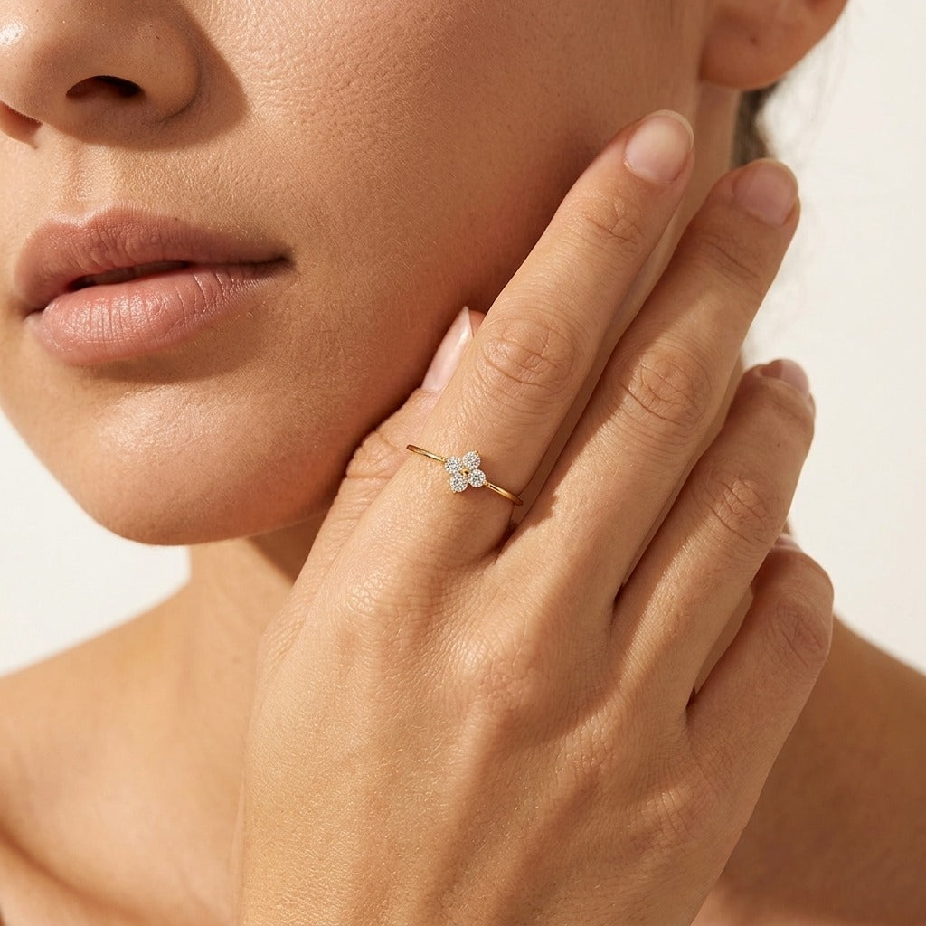Chloe Crystal Clover Ring