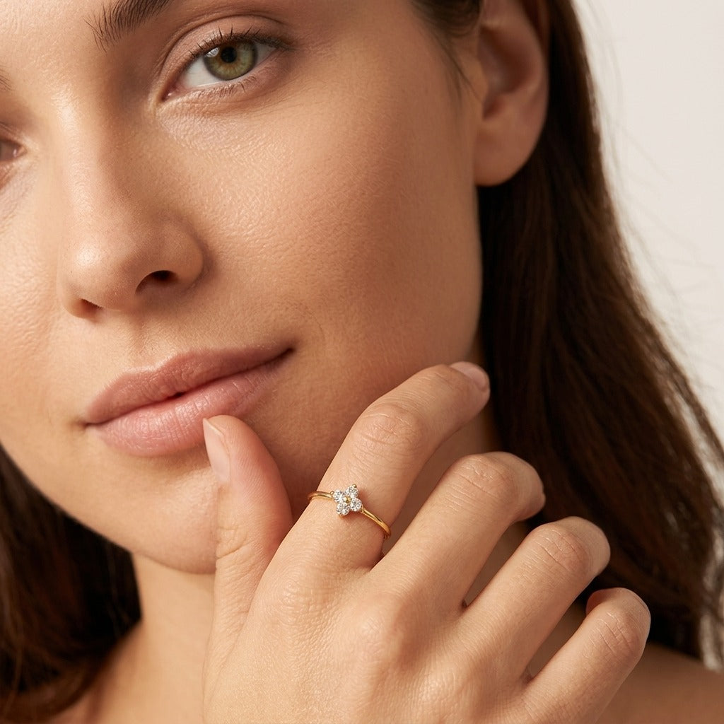 Chloe Crystal Clover Ring