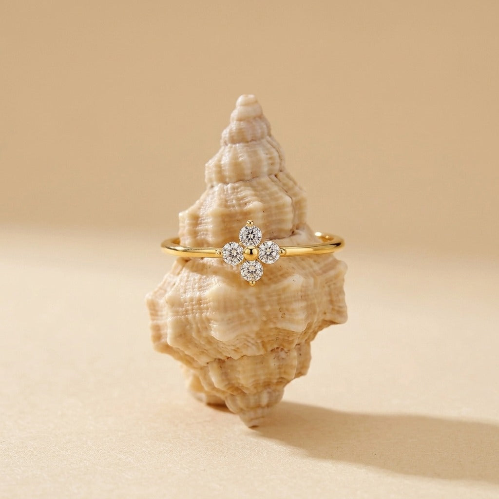 Chloe Crystal Clover Ring