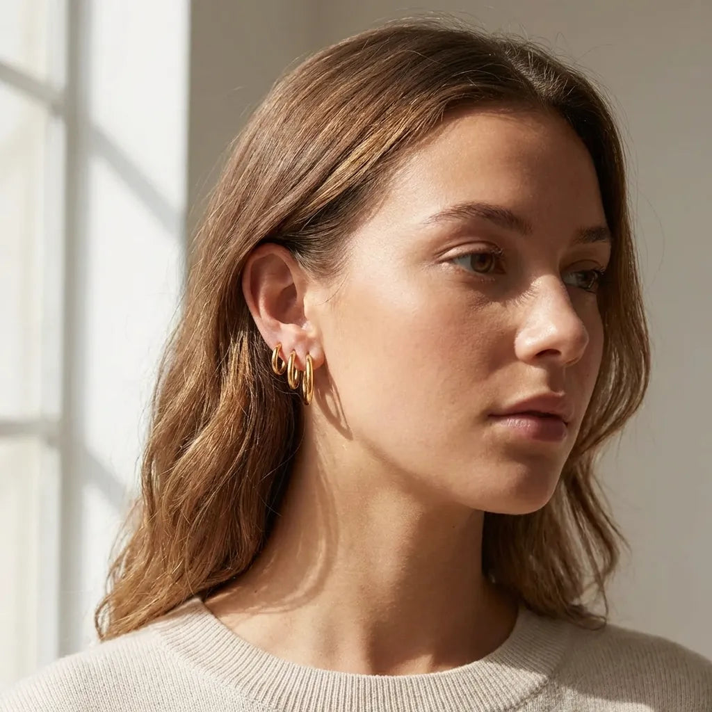 Emilie Classic Round Hoops
