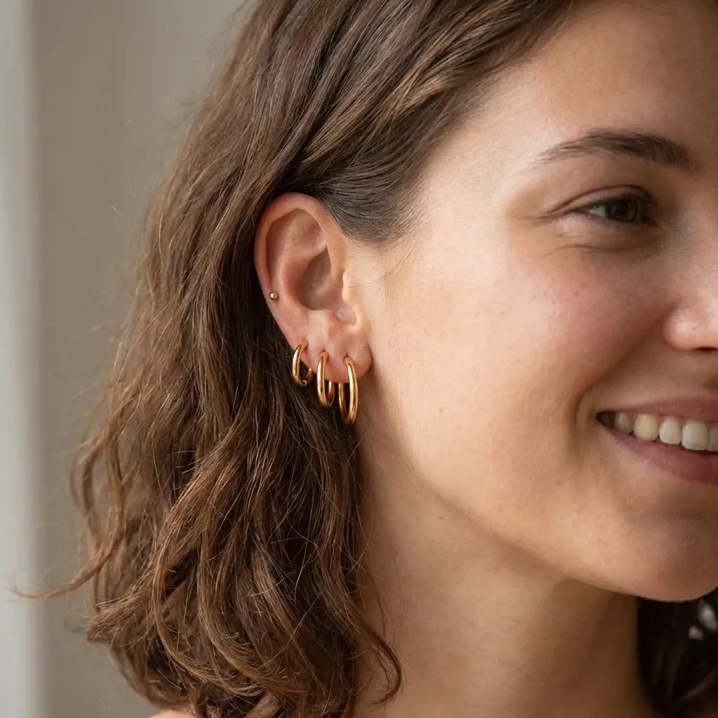 Emilie Classic Round Hoops
