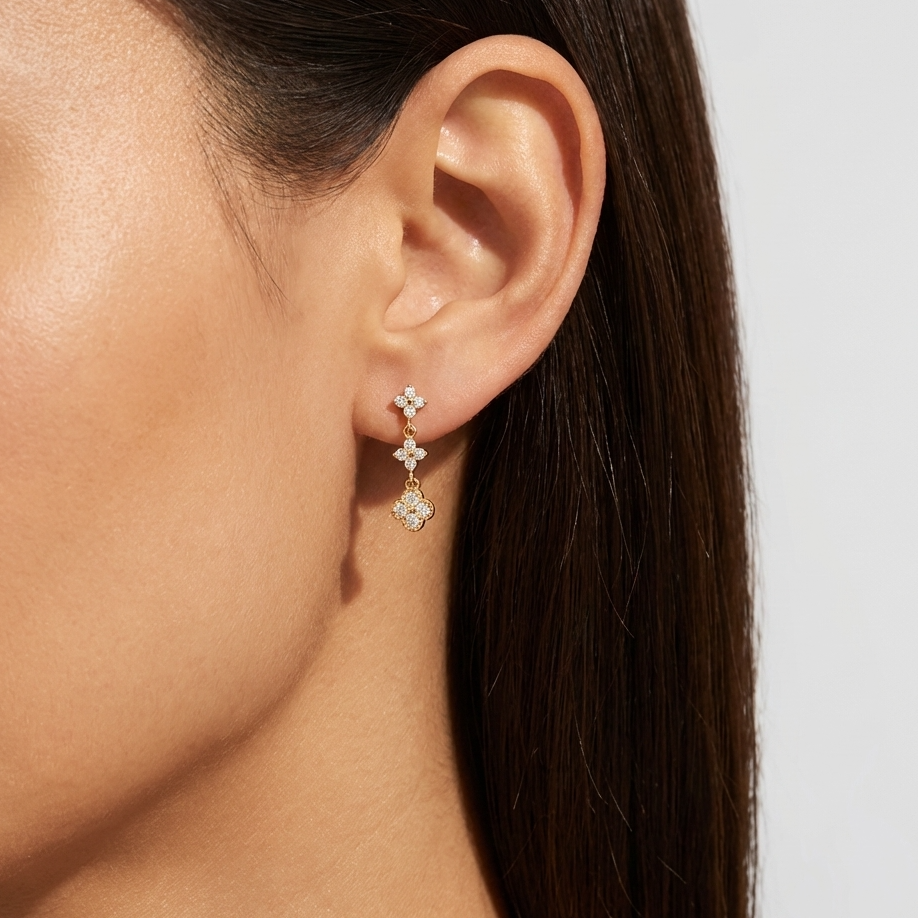 Mia Sparkle Cluster Earrings