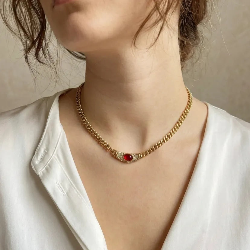 Lora Vintage Gold Necklace