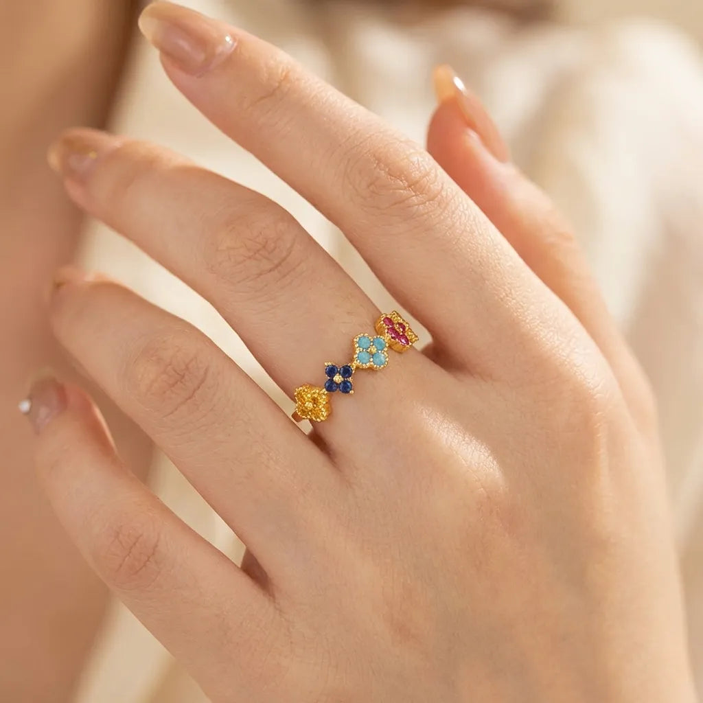 Aurélie Gold Cluster Ring