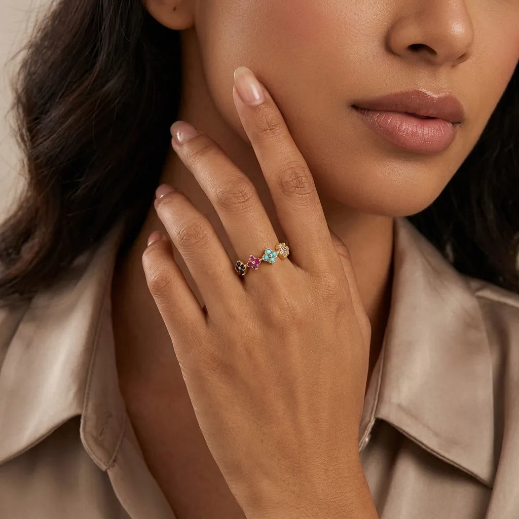 Aurélie Gold Cluster Ring