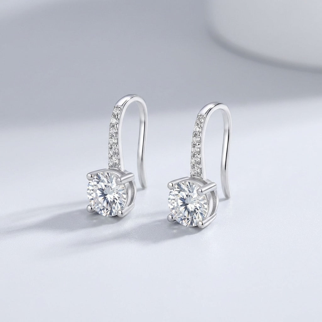 Luna Pavé Solitaire Earrings