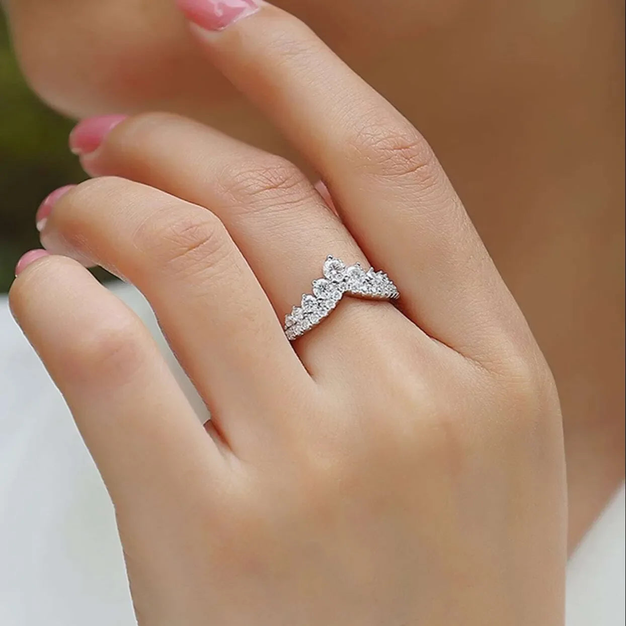 Lydia Crystal Crown Ring