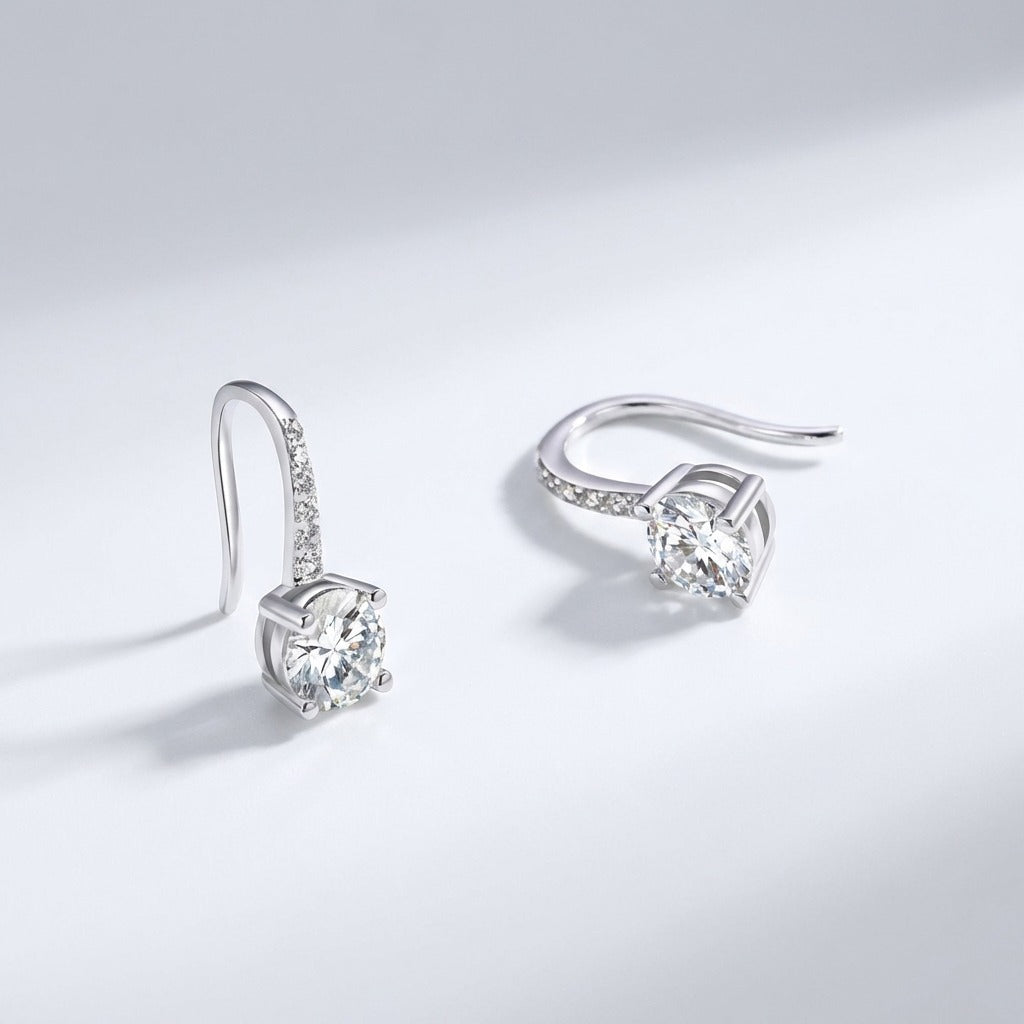 Luna Pavé Solitaire Earrings