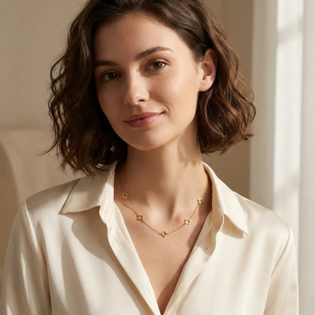 Inna Gold Clovers Necklace
