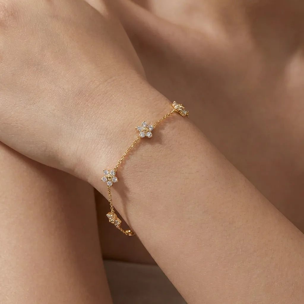 Mia Flower Crystal Bracelet