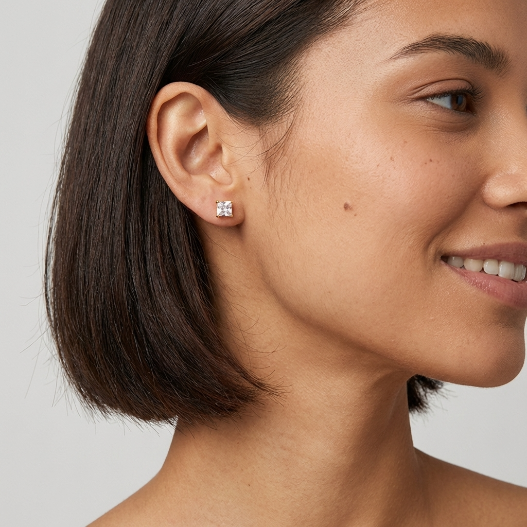 Mia Square Stud Earrings