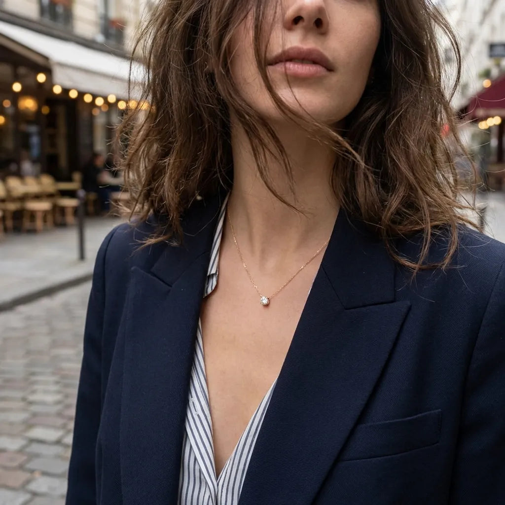 Laura Round Crystal Necklace