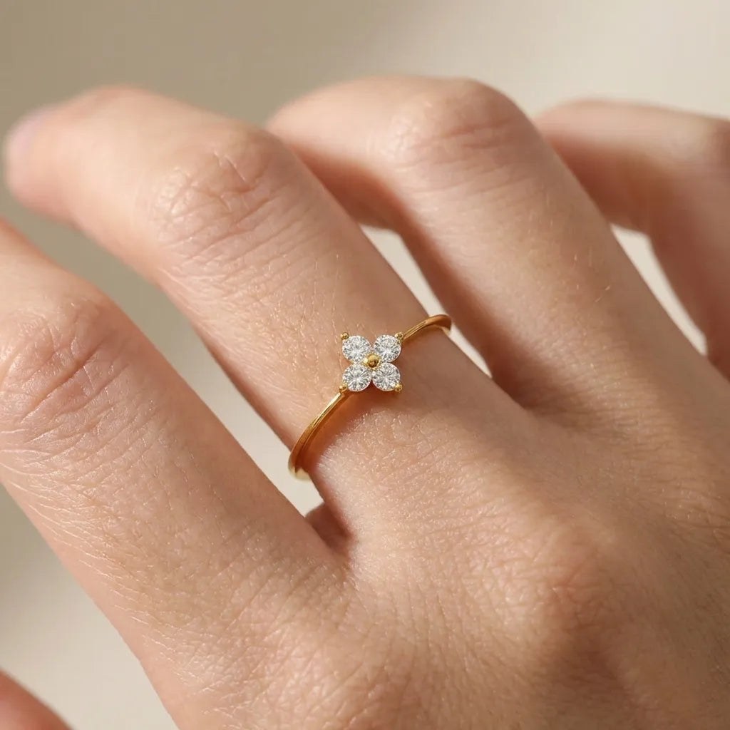 Chloe Crystal Clover Ring