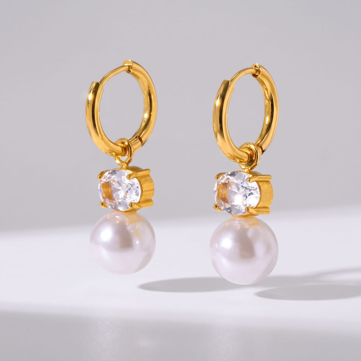 Pearl Dangle Huggies
