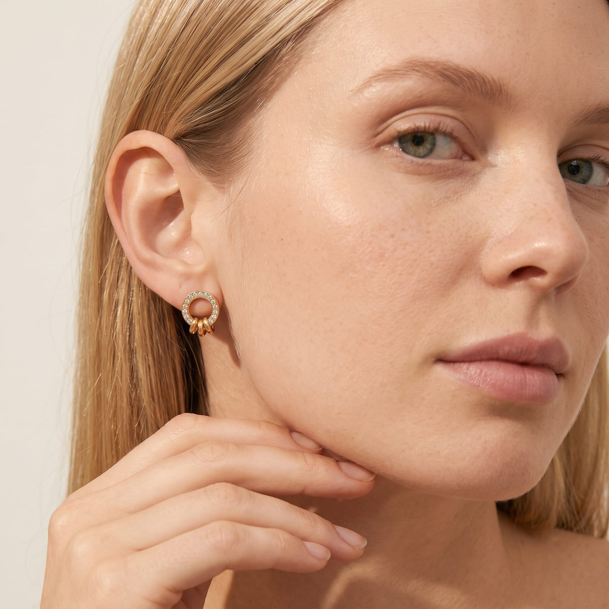 Ring Charm Studs