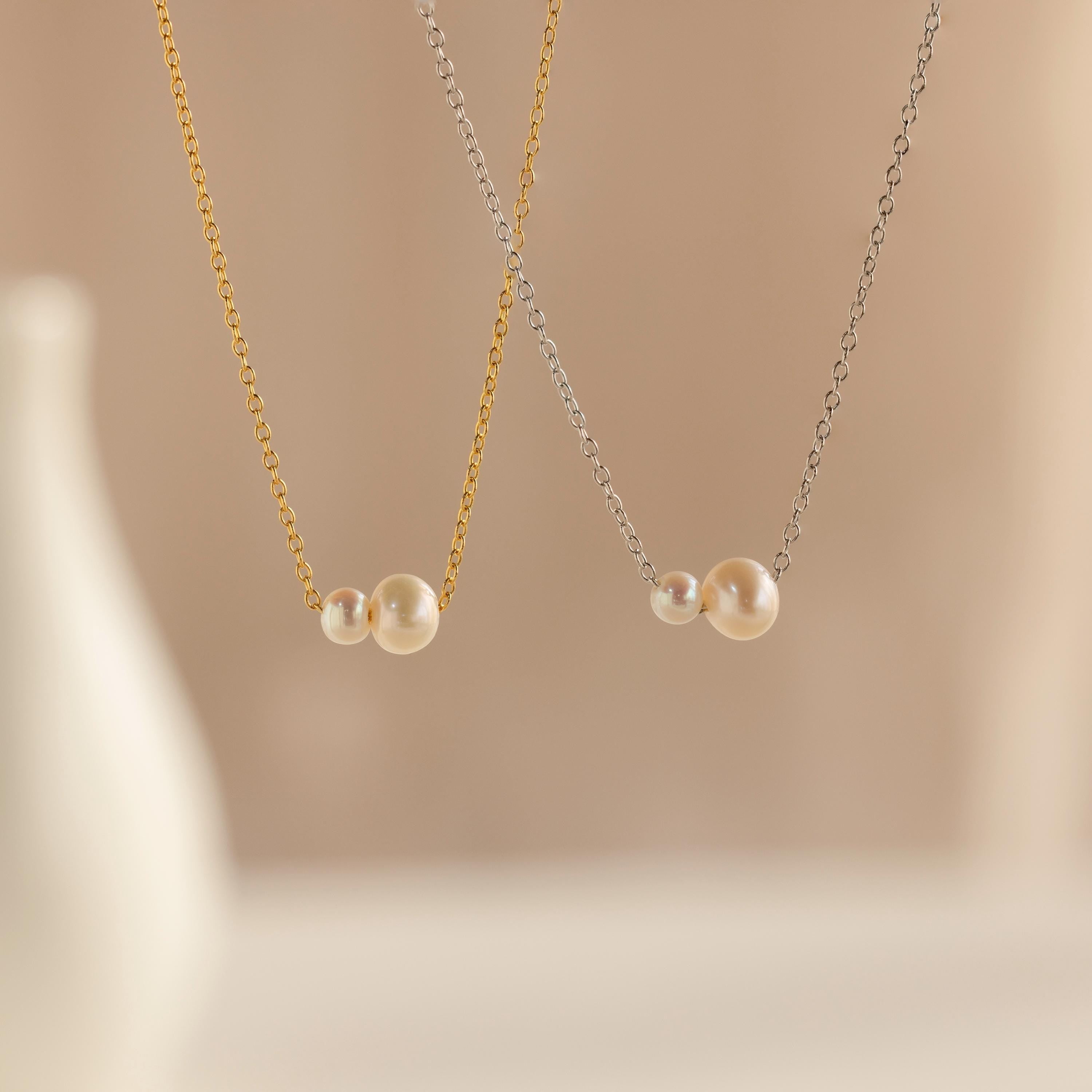 Aurélie Twin Pearl Necklace