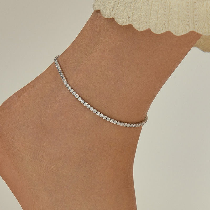 Emma Crystals Tennis Anklet