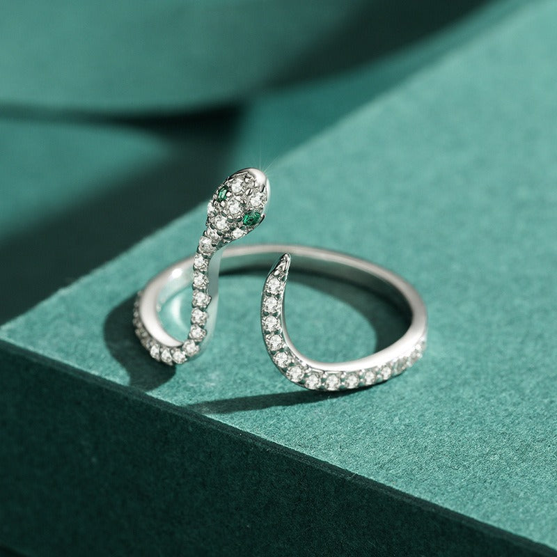 Liana Crystal Snake Ring