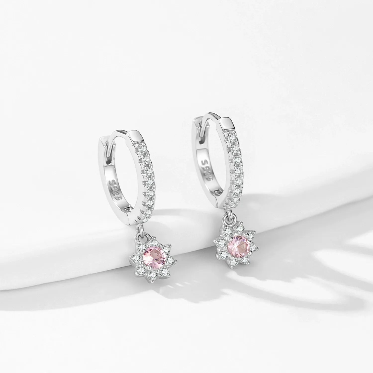 Élodie Rosé Crystal Hoops