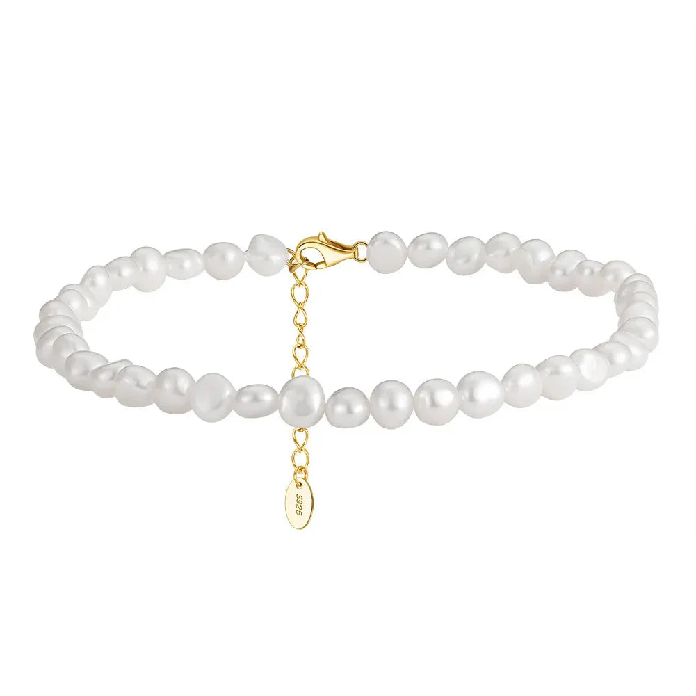 Olivia Organic Pearl Anklet