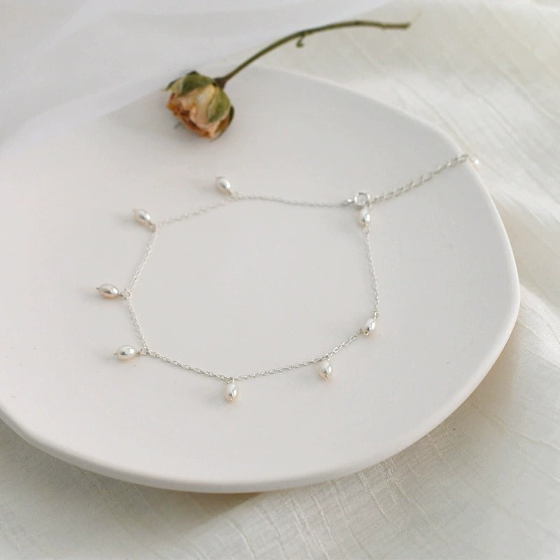 Élise Drop Pearls Anklet