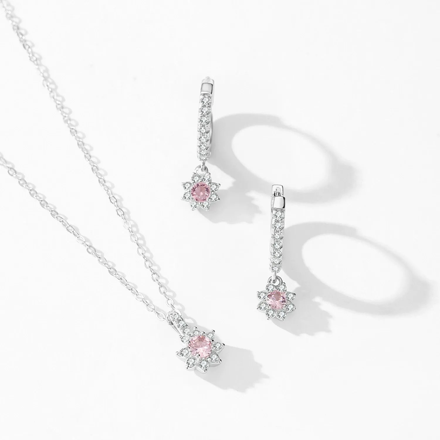 Élodie Rosé Crystal Hoops