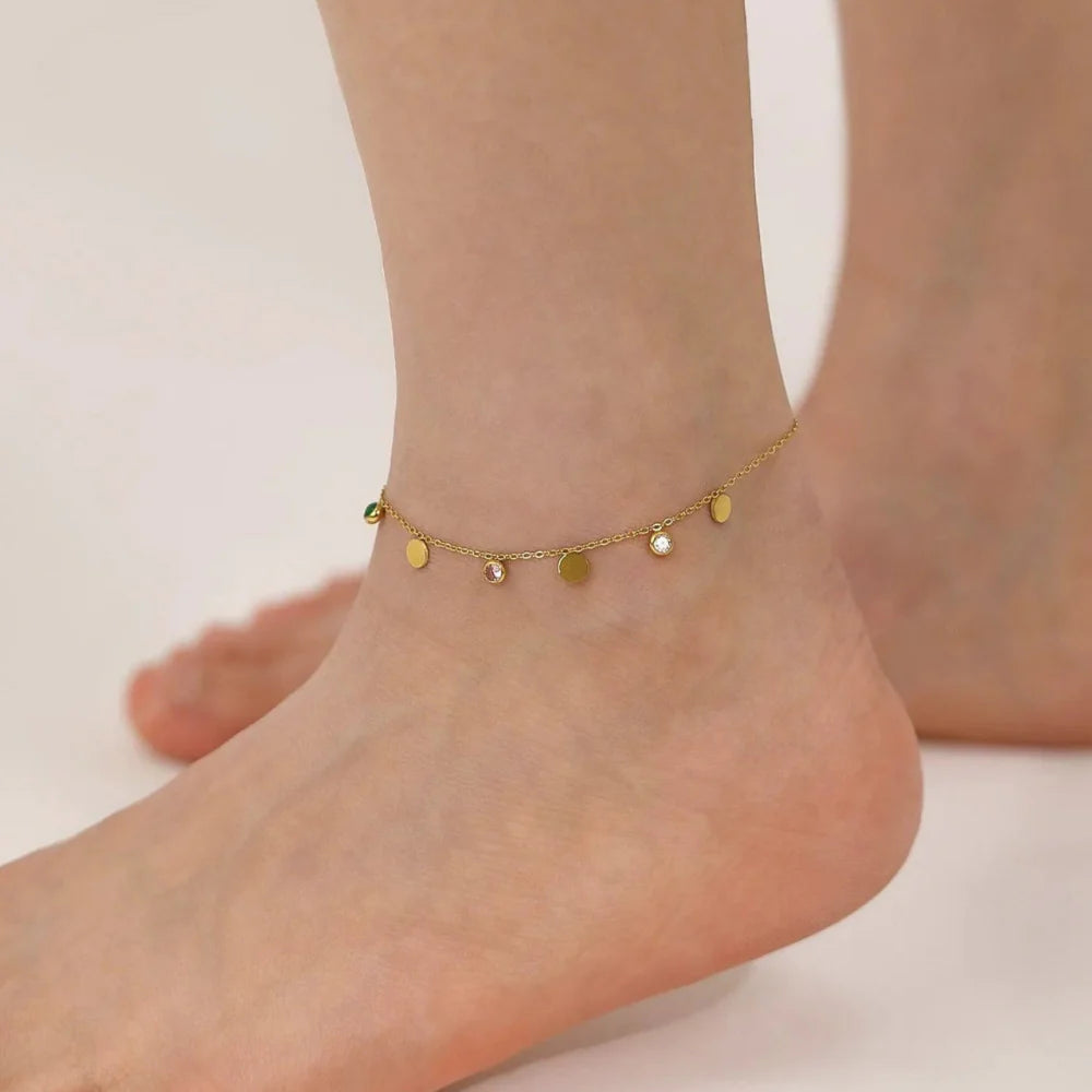 Léna Gold Drops Anklet