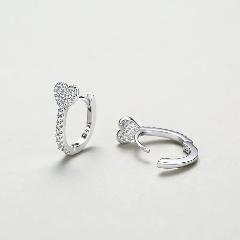 Lilou Silver Heart Hoops
