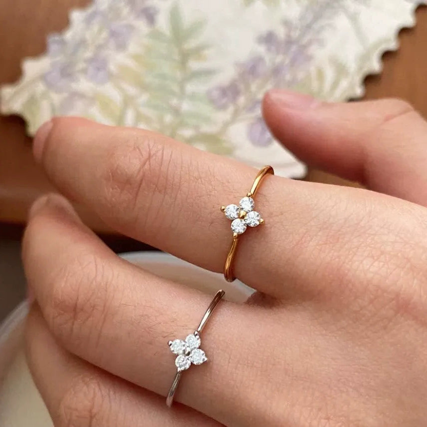 Chloe Crystal Clover Ring