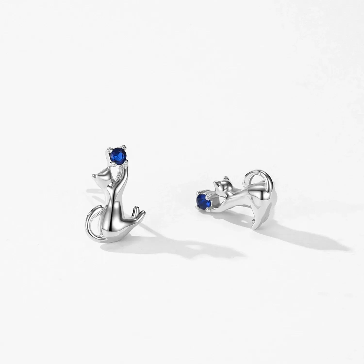 Lilou Silver Kitten Earrings