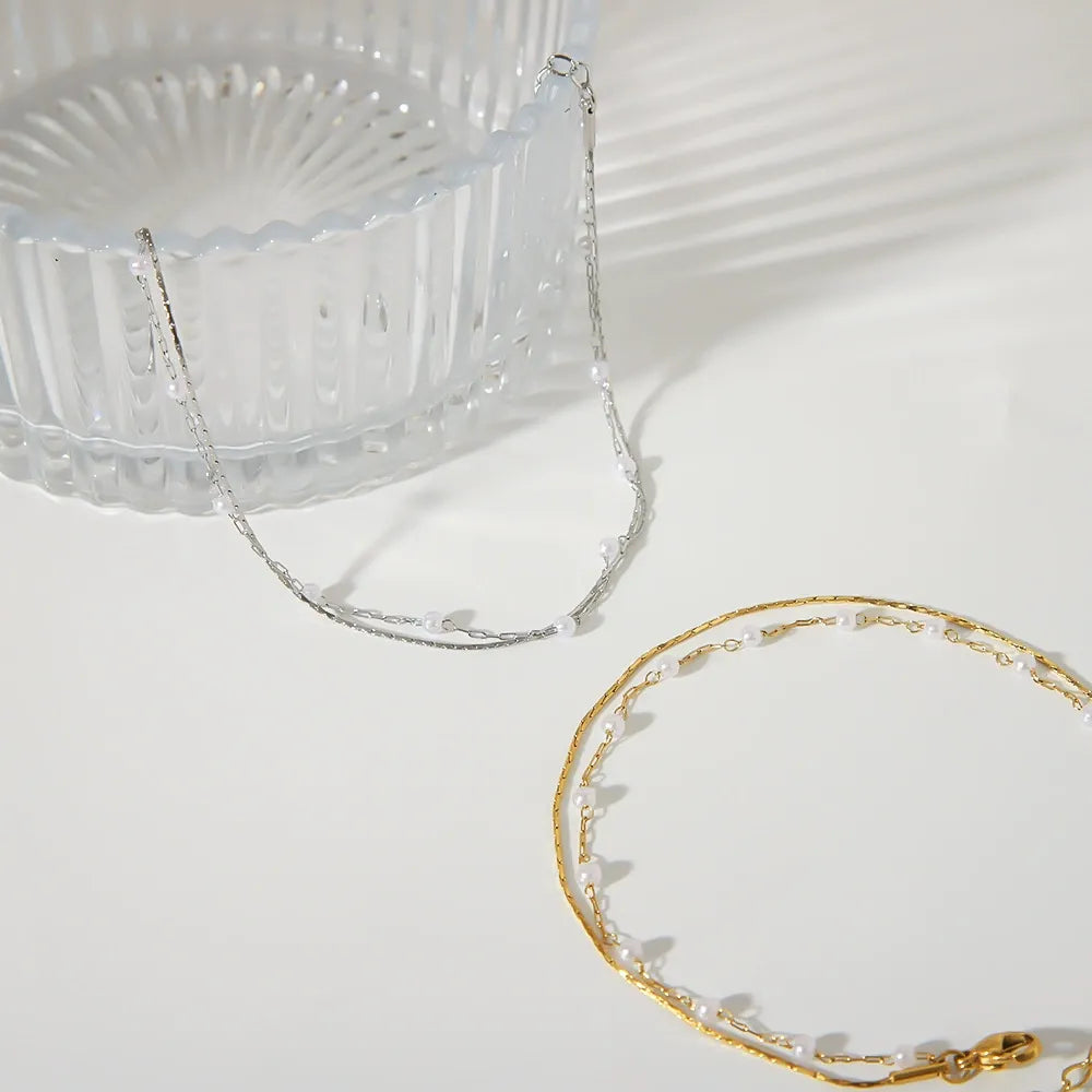 Élise Pearl Layers Anklet