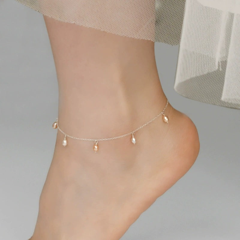 Élise Drop Pearls Anklet