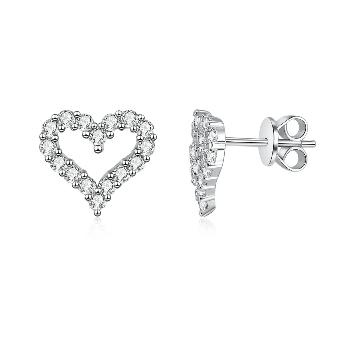 Daniella Crystal Heart Earrings